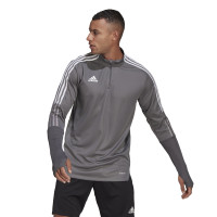 Haut d'Entraînement adidas Tiro 21 gris blanc