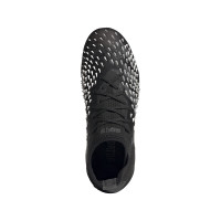 adidas Predator Freak.1 Grass Chaussure de Chaussures de Foot (FG) Enfant Noir Gris Blanc