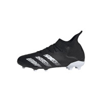 adidas Predator Freak.3 Gazon Naturel Chaussures de Foot (FG) Enfants Noir Blanc Noir