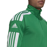 Haut d'entraînement adidas Squadra 21 1/4-Zip vert blanc