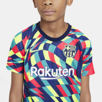 Nike FC Barcelona Strike Pre-Match Maillot d'Entraînement 2021 Enfant Bleu Citron