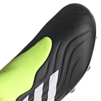 adidas Copa Sense.3 LL Grass Chaussure de Chaussures de Foot (FG) Enfant Noir Blanc Jaune