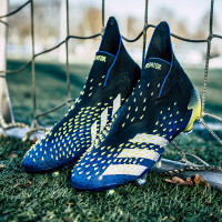 adidas Predator Freak+ Gras Voetbalschoenen (FG) Zwart Blauw Geel