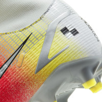 Chaussures de Foot Nike Mercurial Superfly 8 Academy MDS Herbe et gazon artificiel (MG) Blanc Orange