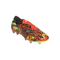Chaussures de Foot adidas Nemeziz Messi.1 Grass (FG) Rouge Jaune Noir