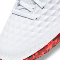 Nike Tiempo Legend 8 React Pro Chaussures de Football Indoor (IC) Blanc Gris Noir Rouge