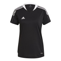 Maillot de football adidas Tiro 21 pour femme, noir et blanc