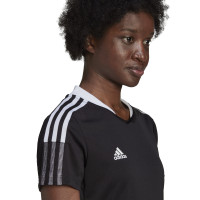 Maillot de football adidas Tiro 21 pour femme, noir et blanc