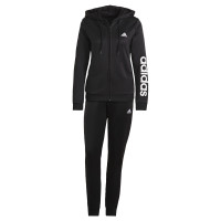 adidas Essentials Logo French Terry Trainingspak Dames Zwart Wit