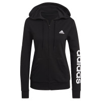 adidas Essentials Logo Full-Zip Hoodie Femme Noir Blanc