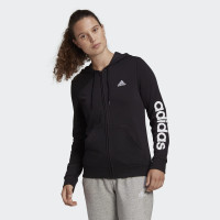 adidas Essentials Logo Full-Zip Hoodie Femme Noir Blanc