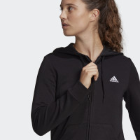 adidas Essentials Logo Full-Zip Hoodie Femme Noir Blanc