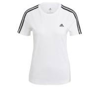 adidas Essentials Slim-fit 3-Stripes T-shirt Dames Wit