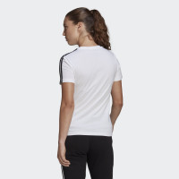 adidas Essentials Slim-fit 3-Stripes T-shirt Dames Wit