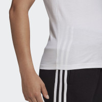 adidas Essentials Slim-fit 3-Stripes T-shirt Dames Wit