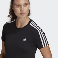 T-shirt adidas Essentials Slim-fit 3 bandes Femme Noir