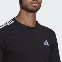 T-shirt adidas Essentials 3 bandes Noir Blanc
