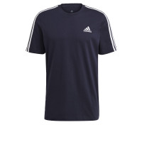 T-shirt adidas Essentials 3-Stripes Bleu Foncé Blanc