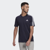 T-shirt adidas Essentials 3-Stripes Bleu Foncé Blanc