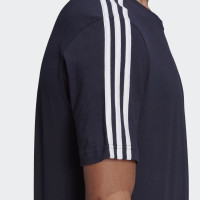 T-shirt adidas Essentials 3-Stripes Bleu Foncé Blanc