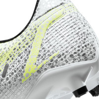 Nike Mercurial Vapor 14 Academy Grass/Artificial Turf Chaussures de Foot (MG) Blanc Noir Argent Jaune