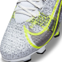 Nike Mercurial Vapor 14 Pro Gras Voetbalschoenen (FG) Wit Zwart Zilver Geel