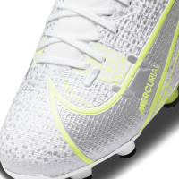Nike Mercurial Superfly 8 Academy Grass/Artificial Turf Chaussures de Foot (MG) Blanc Noir Argent Jaune