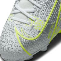 Nike Mercurial Superfly 8 Academy Grass/Artificial Turf Chaussures de Foot (MG) Enfants Blanc Noir Argent Jaune