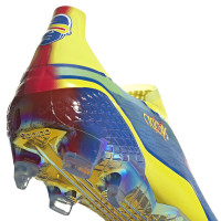 Chaussures de Foot adidas X Ghosted+ Grass (FG) Bleu rouge jaune