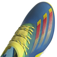 Chaussures de Foot adidas X Ghosted.1 Grass (FG) Bleu rouge jaune