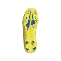 adidas X Ghosted.3 LL Grass Chaussure de Chaussures de Foot (FG) Enfant Bleu rouge jaune