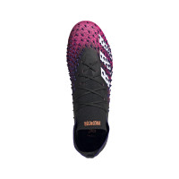 adidas Predator Freak.1 Gazon Naturel Chaussures de Foot (FG) Noir Blanc Rose