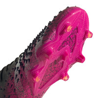 adidas Predator Freak.1 Low Gazon Naturel Chaussures de Foot (FG) Noir Blanc Rose