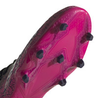 adidas Predator Freak.3 Gazon Naturel Chaussures de Foot (FG) Noir Blanc Rose