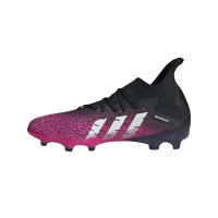 adidas Predator Freak.3 Gras Voetbalschoenen (FG) Zwart Wit Roze