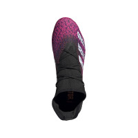 adidas Predator Freak.3 Terrain Sec / Artificiel Turf Chaussures de Foot (MG) Noir Blanc Rose
