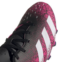 adidas Predator Freak.4 Gazon Naturel Gazon Artificiel Chaussures de Foot (FxG) Noir Rose Blanc