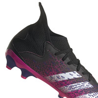 Adidas Predator Freak.3 Chaussure de football en gazon artificiel (MG) pour enfant Noir/blanc/rose