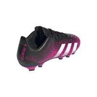 adidas Predator Freak.4 Gras / Kunstgras Voetbalschoenen (FxG) Kids Zwart Roze Wit