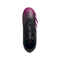 adidas Predator Freak .4 Grass/Artificial Turf Chaussure de Chaussures de Foot (FxG) Enfant Noir Rose Blanc