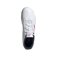 adidas Copa Sense.3 Grass Chaussure de Chaussures de Foot (FG) Enfant Blanc Rose Noir