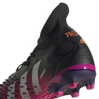 adidas Predator Freak.2 Grass /Artificial Turf Chaussures de Foot (MG) Noir/blanc/rose
