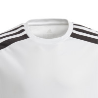 Maillot de football Adidas Squadra 21 pour enfants, blanc et noir