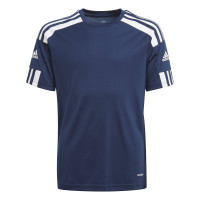 Maillot de football adidas Squadra 21 pour enfants bleu foncé blanc