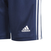 Short de football Adidas Squadra 21 pour enfants bleu foncé et blanc