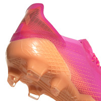 adidas X Ghosted.1 Gras Voetbalschoenen (FG) Roze Zwart Oranje
