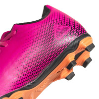 Adidas X Ghosted.4 Grass /Artificial Turf Chaussure de Chaussures de Foot (FxG) pour enfant Rose Noir Orange