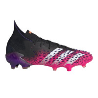adidas Predator Freak.1 Gras Voetbalschoenen (FG) Zwart Wit Roze