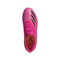adidas X Ghosted.1 Grass Chaussures de Foot (FG) pour enfant Rose noir orange