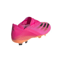 adidas X Ghosted.1 Grass Chaussures de Foot (FG) pour enfant Rose noir orange